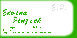 edvina pinzich business card